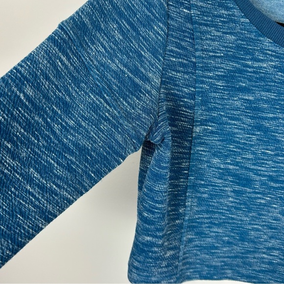 Buffbunny Collection Stylish Blue Long Sleeve Crop Top Size XS - Picture 5 of 9